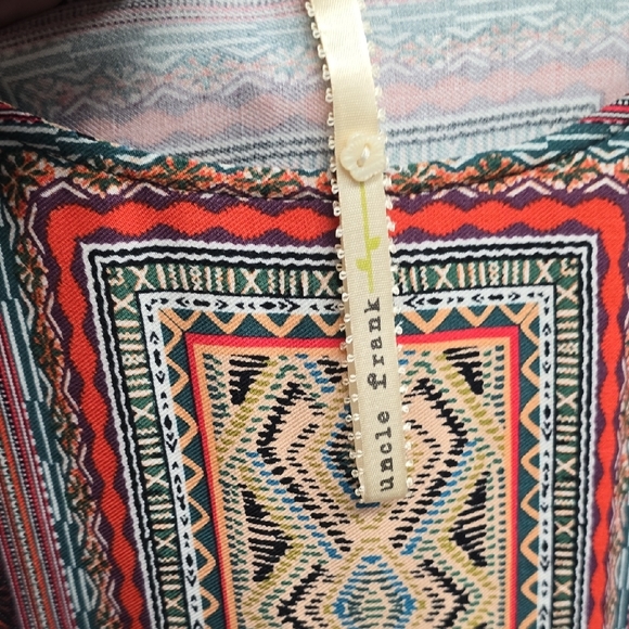 Uncle Frank Vibrant Geometric Long Sleeve Dress - Picture 5 of 7